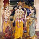 Sri Ramachandra, Sita devi, Laxman and Hanuman